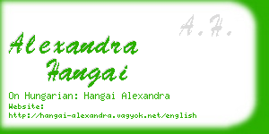 alexandra hangai business card